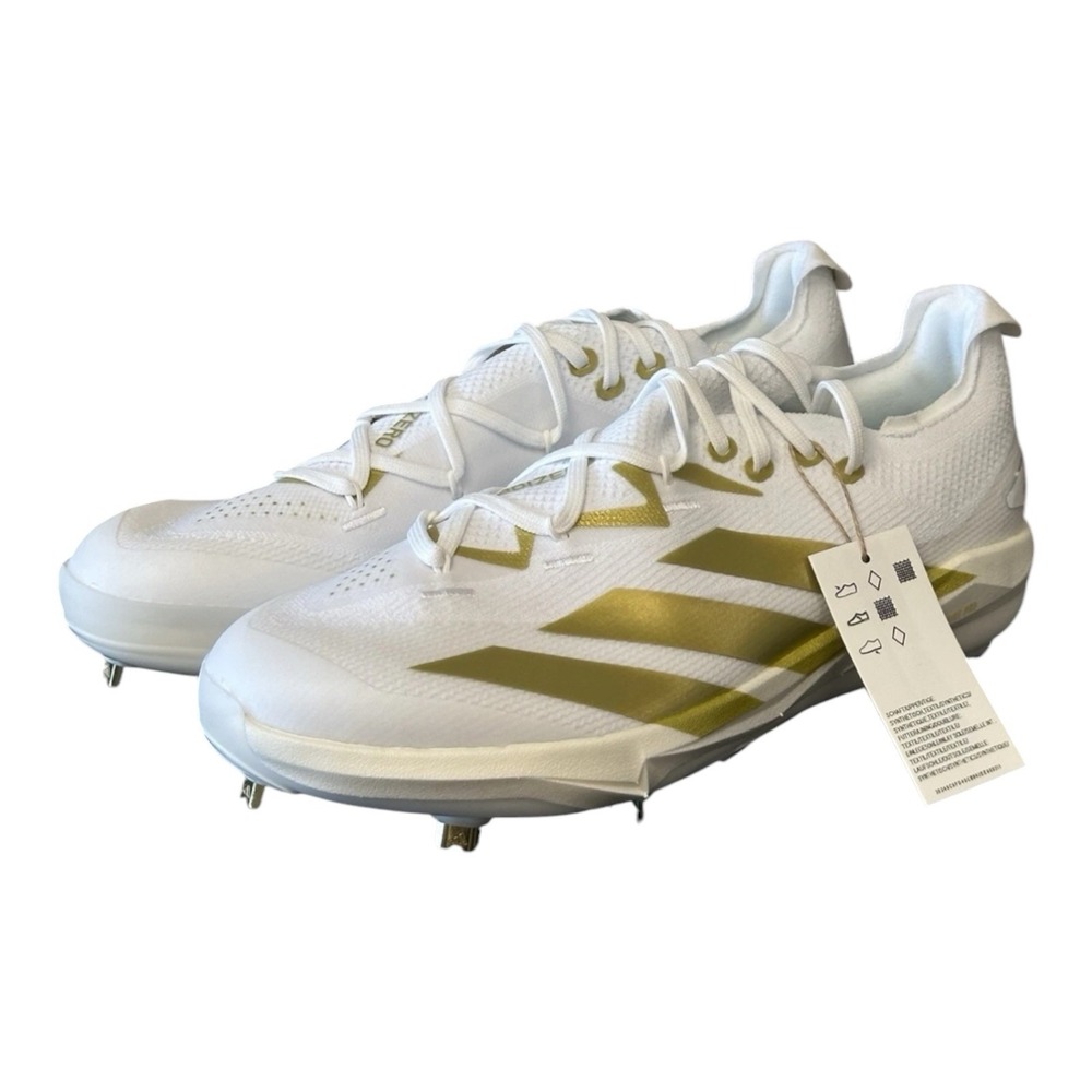 adidas Mens Adizero Electric+ 2.0 Adult Baseball Size 13 Cleats White JI1469